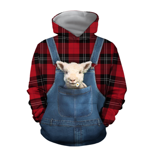 Farmer Gifts Baby Sheeps Red Unisex Hoodie Labour Day Gifts