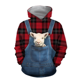 Farmer Gifts Baby Sheeps Red Unisex Hoodie Labour Day Gifts
