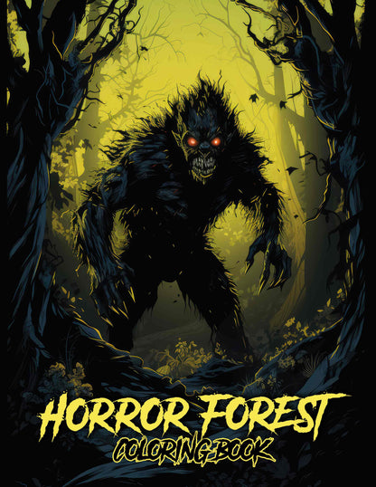 Horror Forest 30 Pages Printable Coloring Book