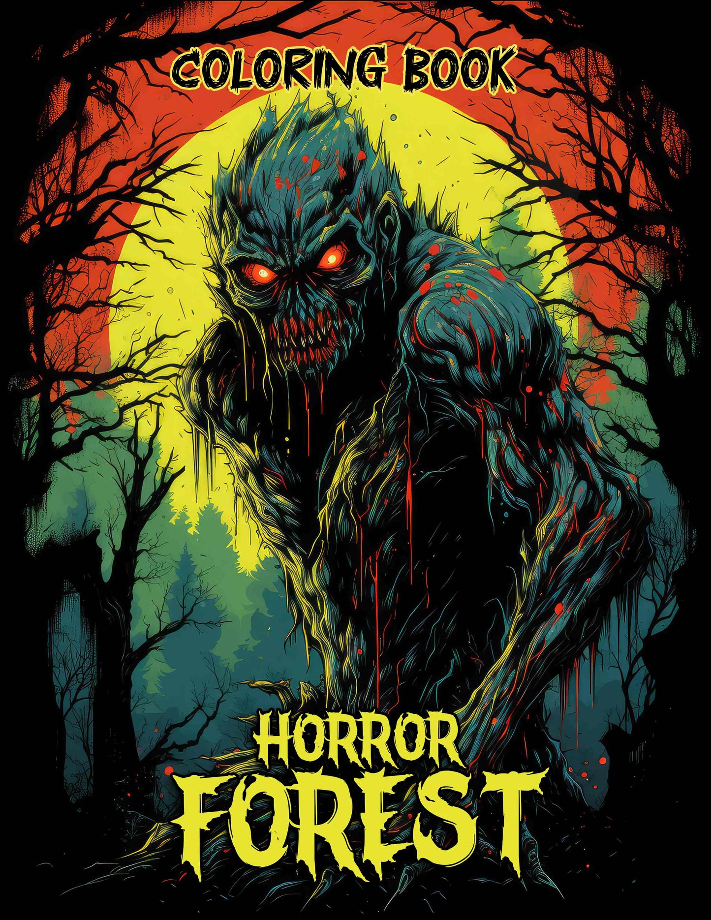 Horror Forest 30 Pages Printable Coloring Book