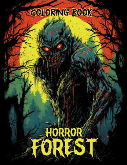 Horror Forest 30 Pages Printable Coloring Book