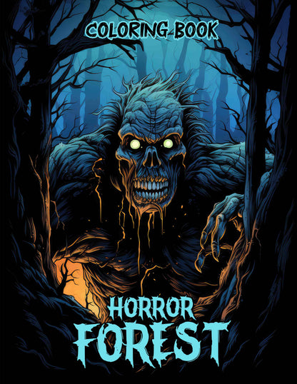 Horror Forest 30 Pages Printable Coloring Book