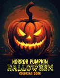 Horror Pumpkin Halloween 30 Pages Printable Coloring Book