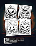Horror Pumpkin Halloween 30 Pages Printable Coloring Book
