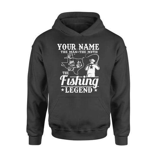 Texas fisherman - the man - the myth - the legend fishing shirts A237 Hoodie