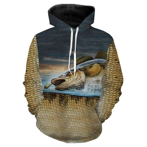 Walleye 3D All Over Printed Fishing Shirts Tats99 Hoodie Hoodie