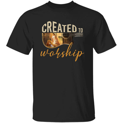 Wooden guitar, Lion king, Created to worship - Jesus Apparel