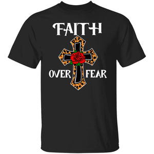 Jesus - Flower cross - Faith over fear - Apparel