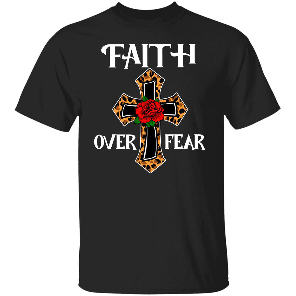 Jesus - Flower cross - Faith over fear - Apparel