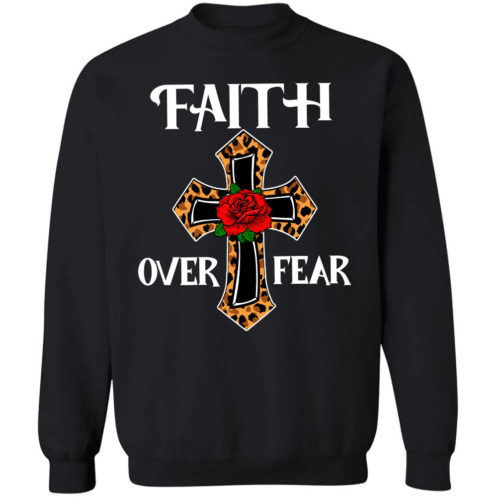 Jesus - Flower cross - Faith over fear - Apparel