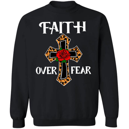 Jesus - Flower cross - Faith over fear - Apparel