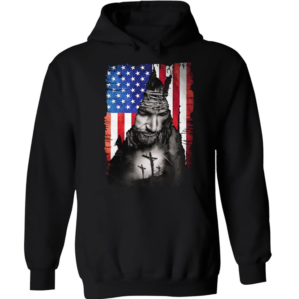 Us flag, Jesus saved us - Jesus Apparel