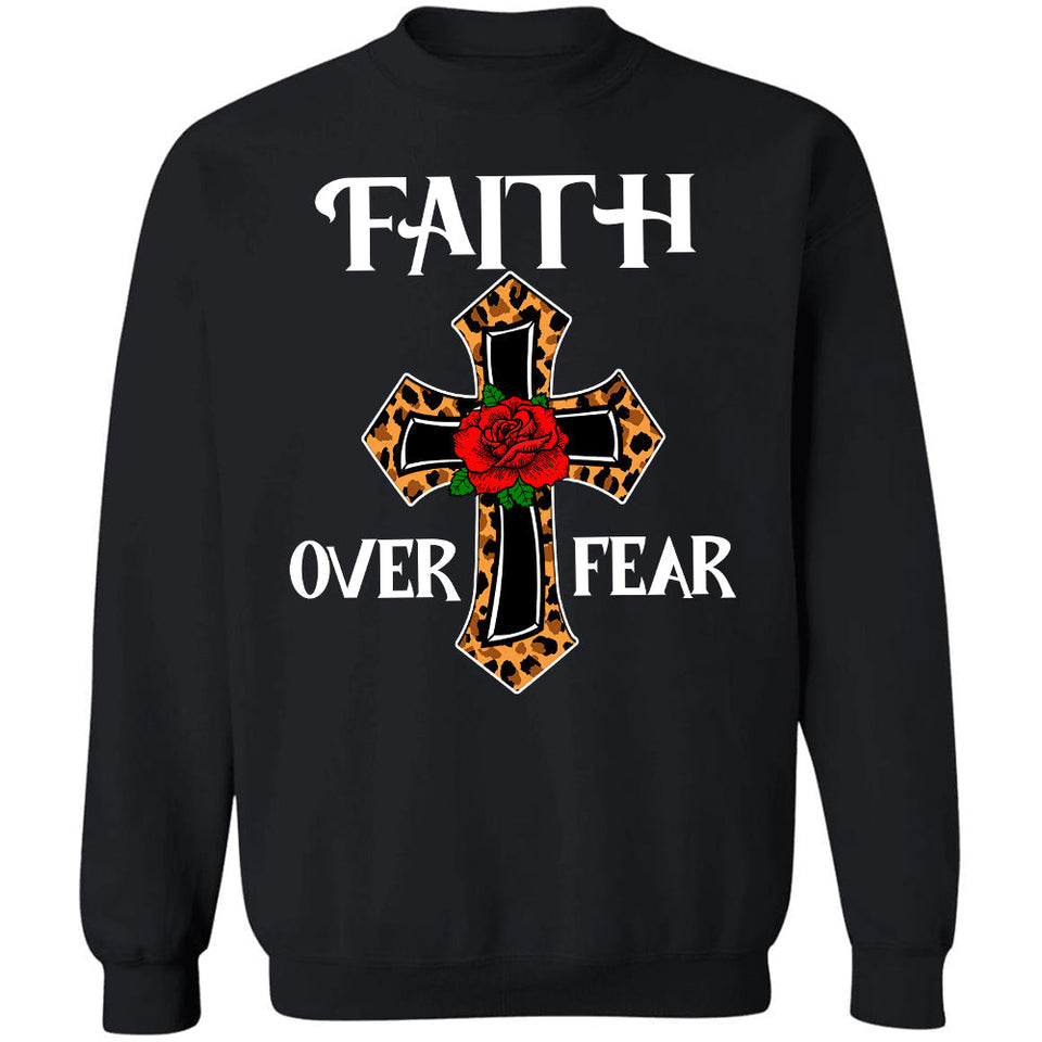 Jesus - Flower cross - Faith over fear - Apparel