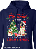 Christmas tree, Christmas is better with a German Shepherd - Jesus Apparel