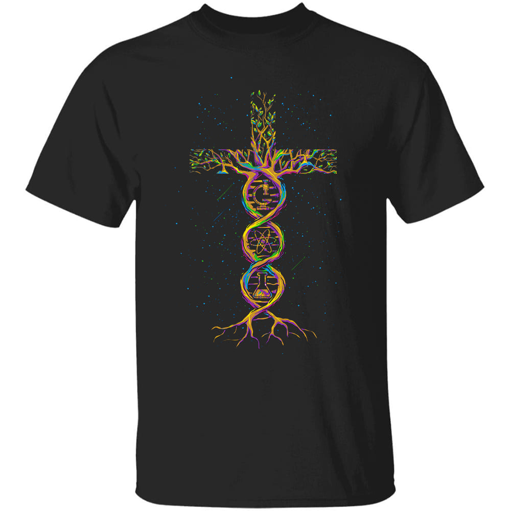 Colorful science symbol, Beautiful cross - Jesus Apparel