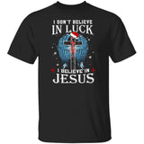 Cross, Christmas, Angel wings, I don't believe in luck, I believe in Jesus - Jesus Apparel