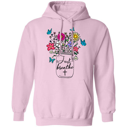 Jesus - Colorful flower - Just breathe - Apparel
