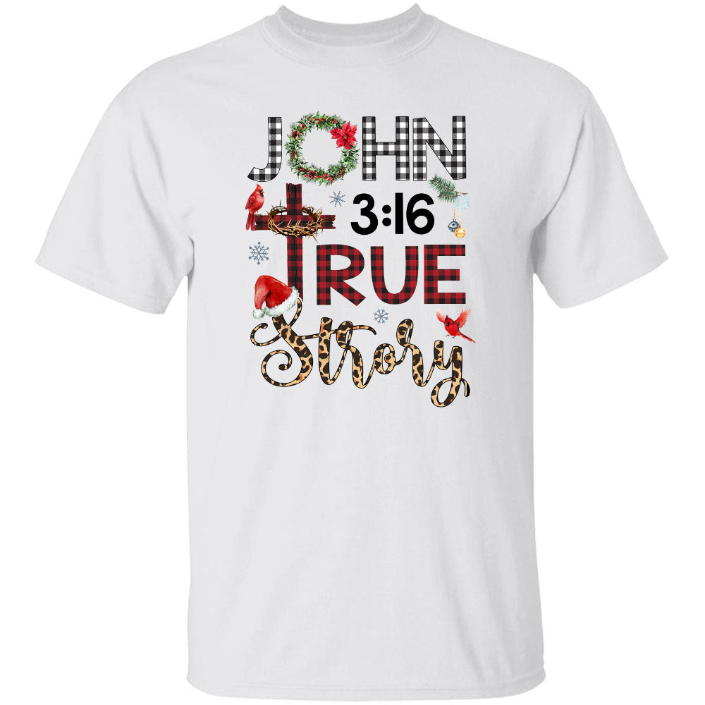 John 3:16, True story - Jesus, Cardinal, Christmas Apparel