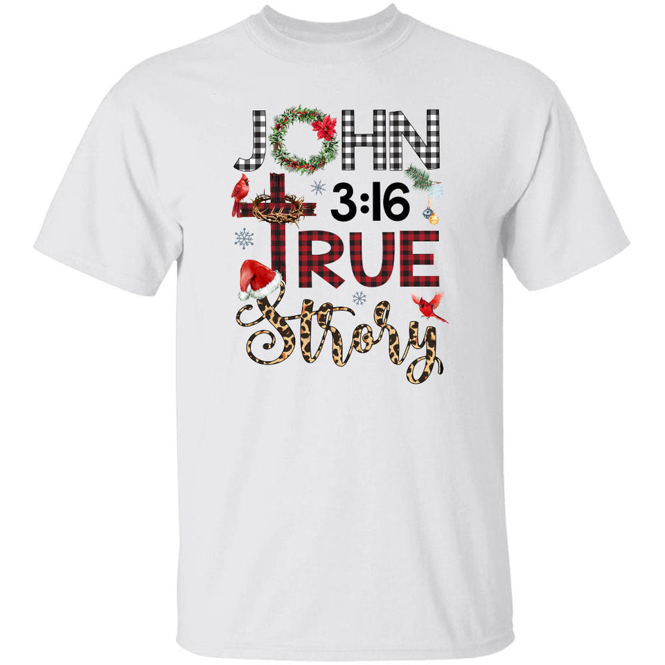John 3:16, True story - Jesus, Cardinal, Christmas Apparel