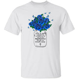 Blue flower, blue butterfly, Life isn't measured by the breaths we take - Jesus Apparel