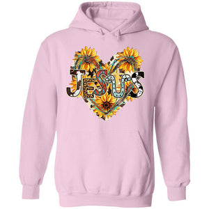 Jesus - Sunflower and Heart - Apparel