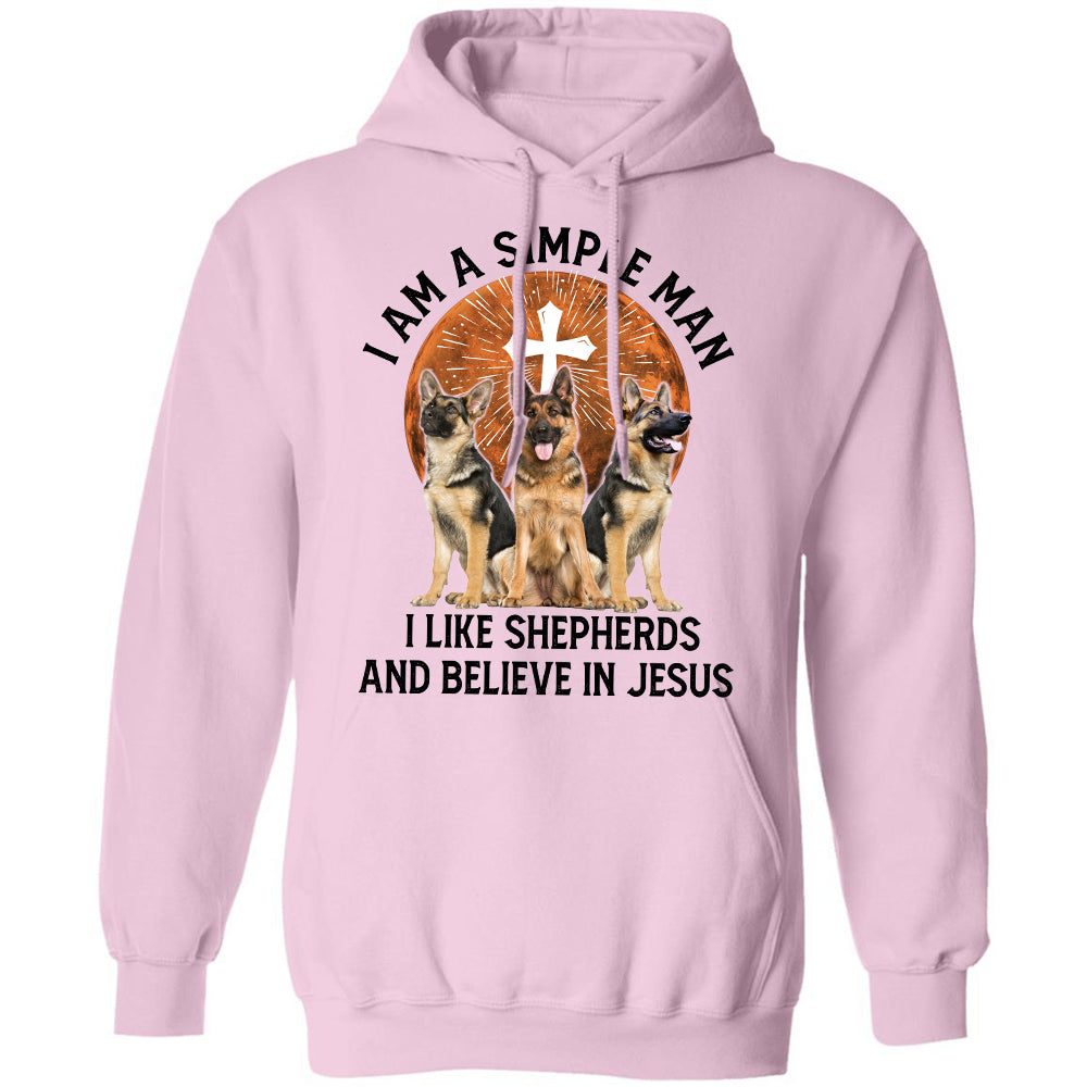German Shepherd, I'm a simple man, I like Shepherds & believe in Jesus - Jesus, Dog Apparel