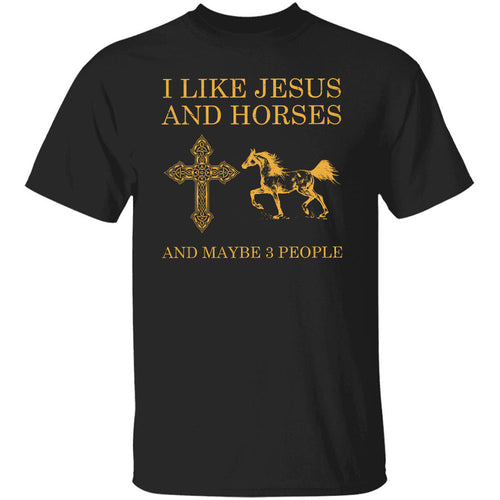 Jesus - I like Jesus and horse - Apparel