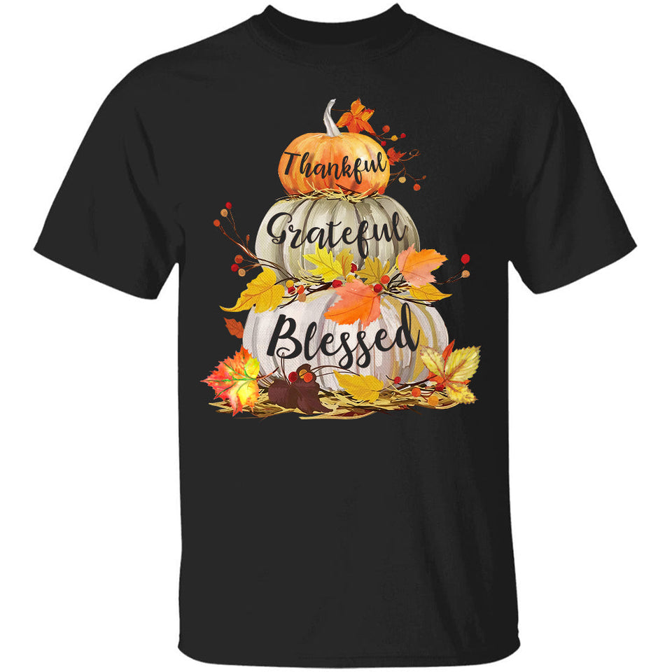 Pumpkin - Thankful Grateful Blessed - Jesus Apparel