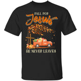 Pumpkin truck and maple tree - Fall for Jesus He never leaves - Jesus Apparel