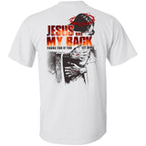 In the arms of God, Jesus has my back - Jesus painting Back-printed Apparel