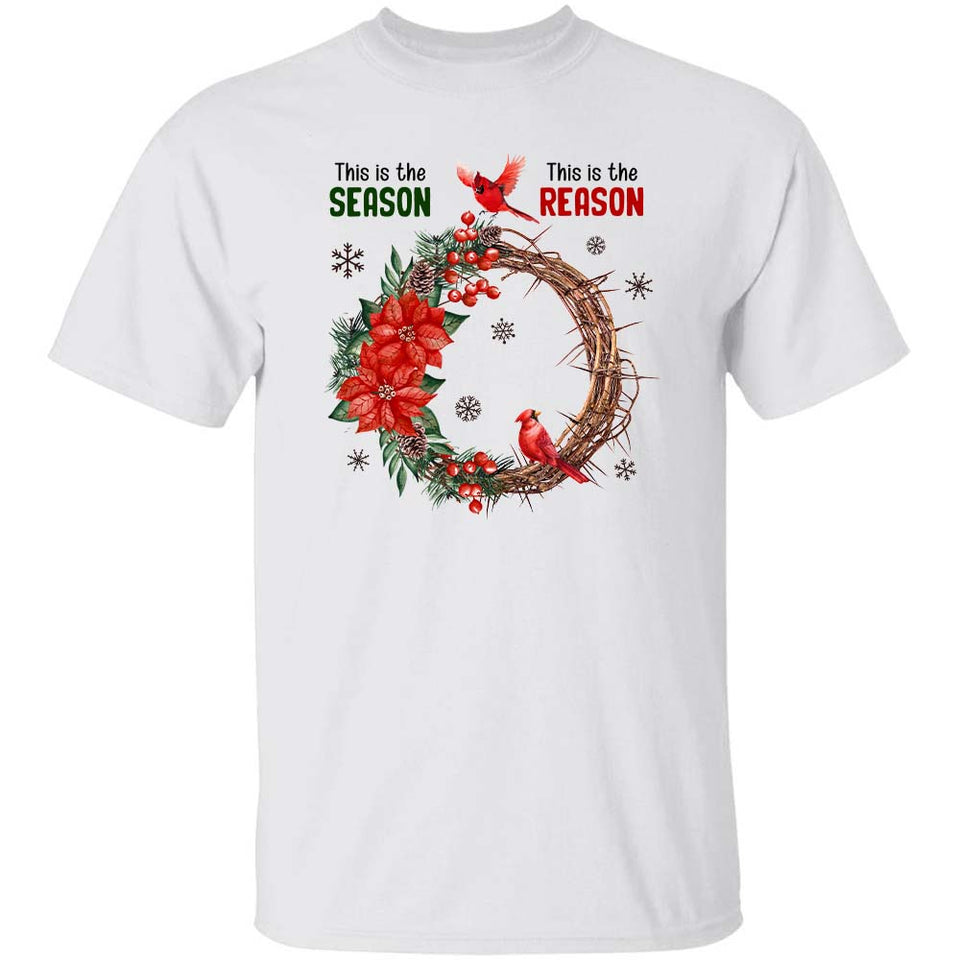 Jesus - Cardinals and wreath - This is the reason - Apparel