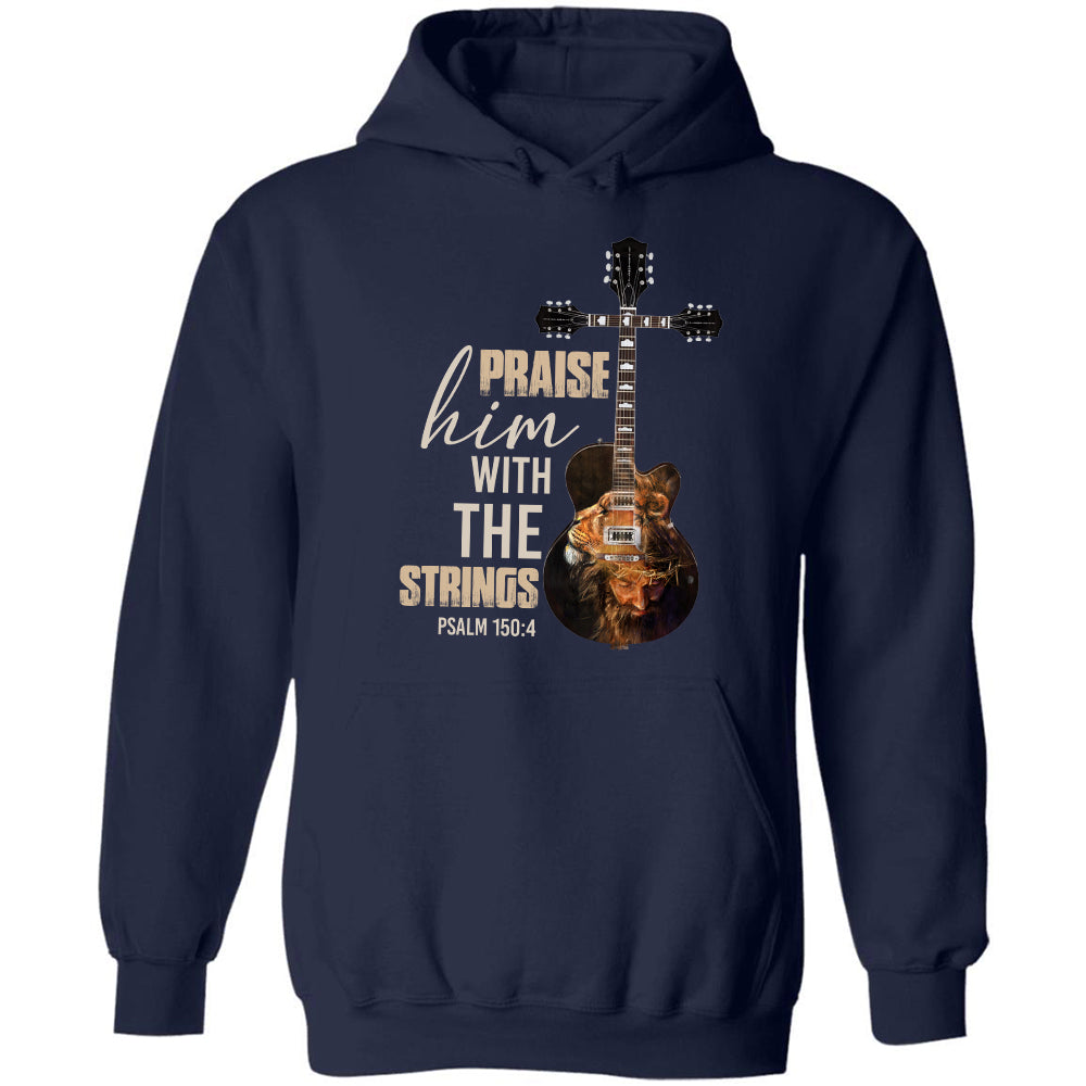 Jesus painting, Guitar, Praise him with the strings - Jesus, Guitarist Apparel