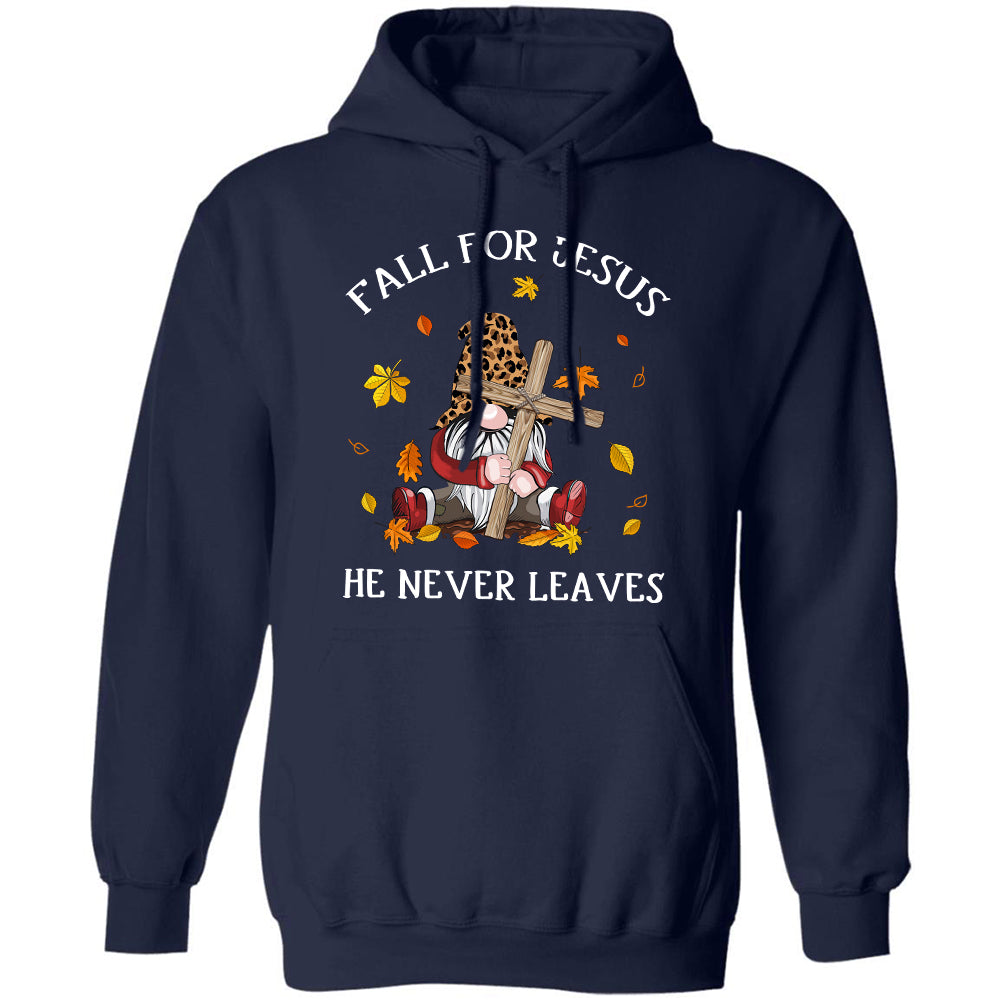 Jesus - Gnome - Fall for Jesus, he never leaves - Apparel