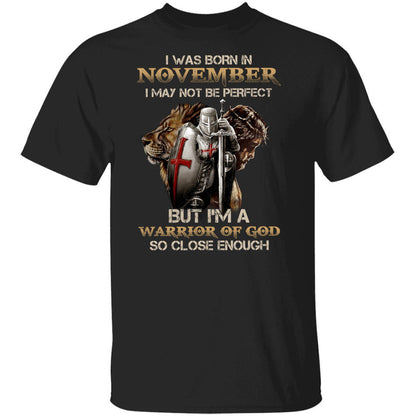 Born in November, I'm a warrior of God, Lion of Judah, Jesus profile - Jesus, Warrior Back Apparel