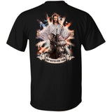 Jesus painting, Veteran in the arms of God, Lord watch over them - Jesus Back-printed Apparel