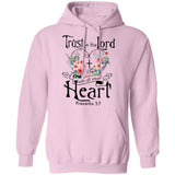Flower heart, Cross symbol, Trust in the Lord with all your heart - Jesus Apparel