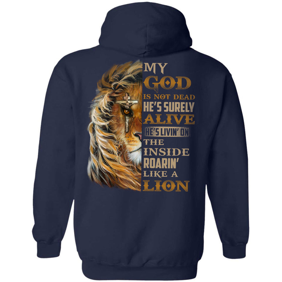 Lion of Judah, My God is not dead - Jesus Back-printed Apparel