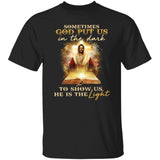 Jesus painting, The holly Bible, Sometimes God put us in the dark to show us he is the Light - Jesus Apparel