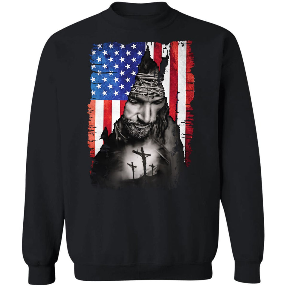 Us flag, Jesus saved us - Jesus Apparel