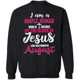 August Simple Woman - I'm covered by the blood of Jesus - Jesus Apparel