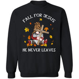 Jesus - Gnome - Fall for Jesus, he never leaves - Apparel