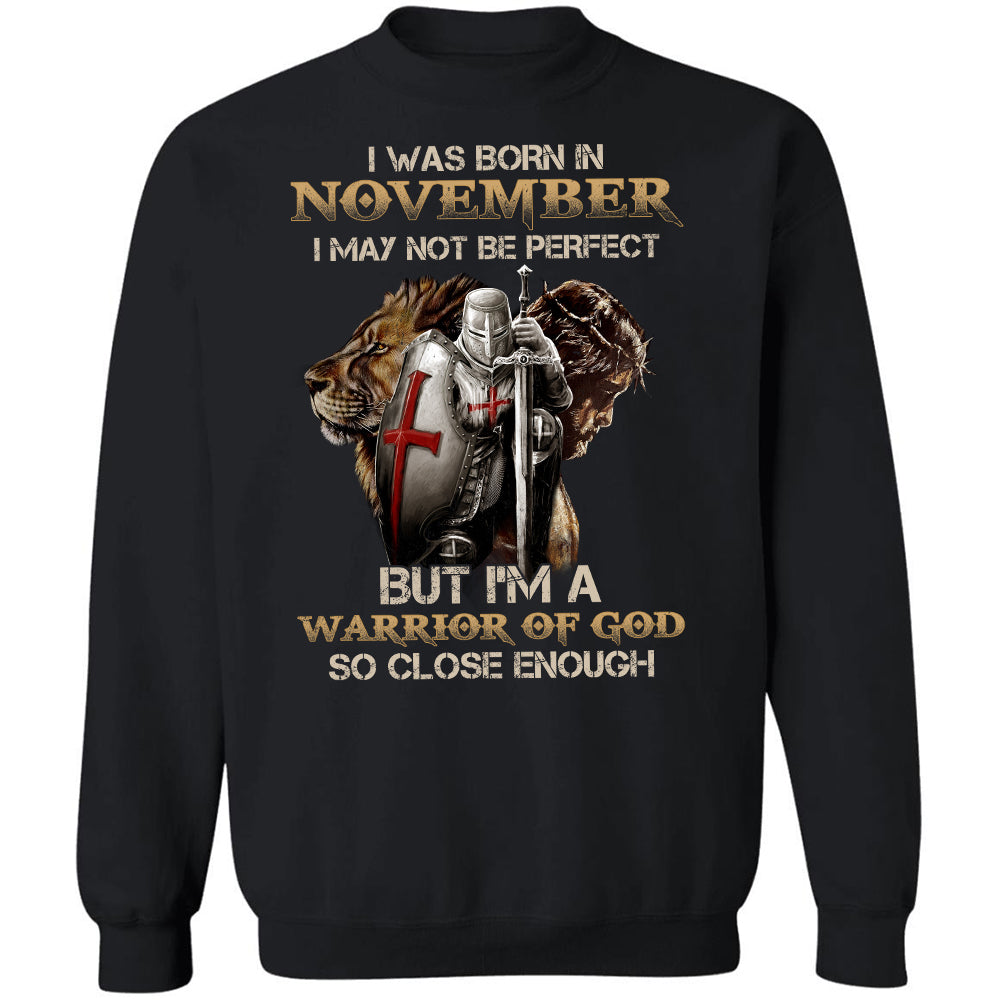 Born in November, I'm a warrior of God, Lion of Judah, Jesus profile - Jesus, Warrior Back Apparel