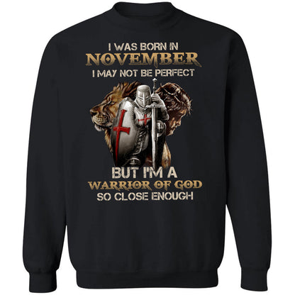 Born in November, I'm a warrior of God, Lion of Judah, Jesus profile - Jesus, Warrior Back Apparel
