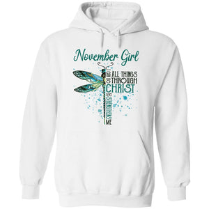 November girl - Jesus, Dragonfly, Christ Apparel