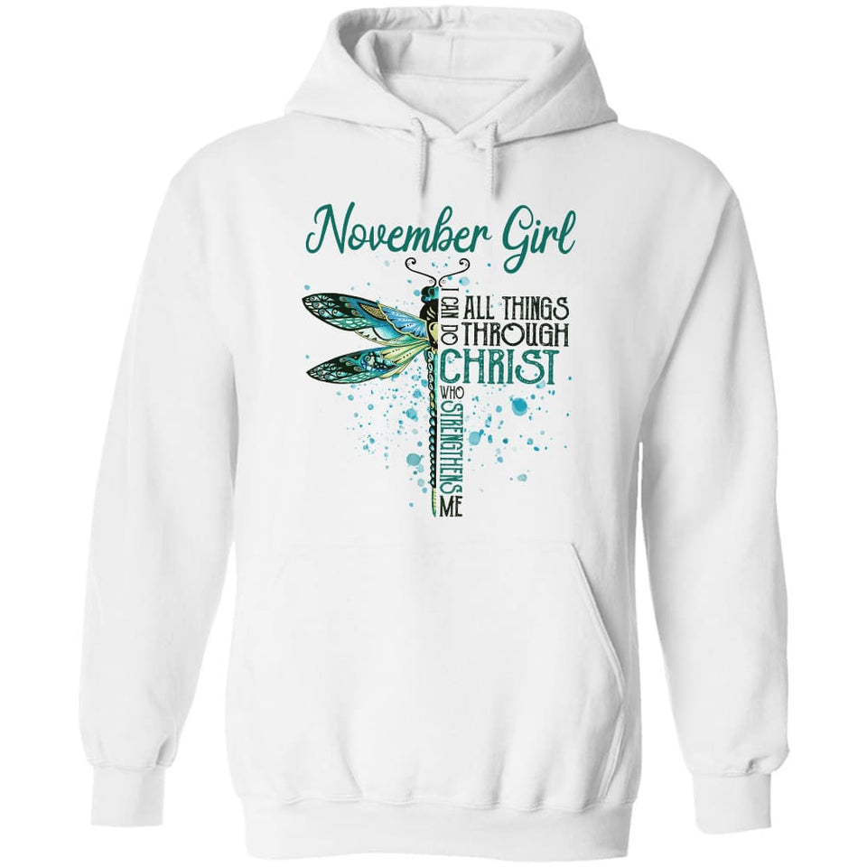 November girl - Jesus, Dragonfly, Christ Apparel