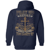 Jesus - Blessed Biker - Pray up before you mount up - Back-printed Apparel