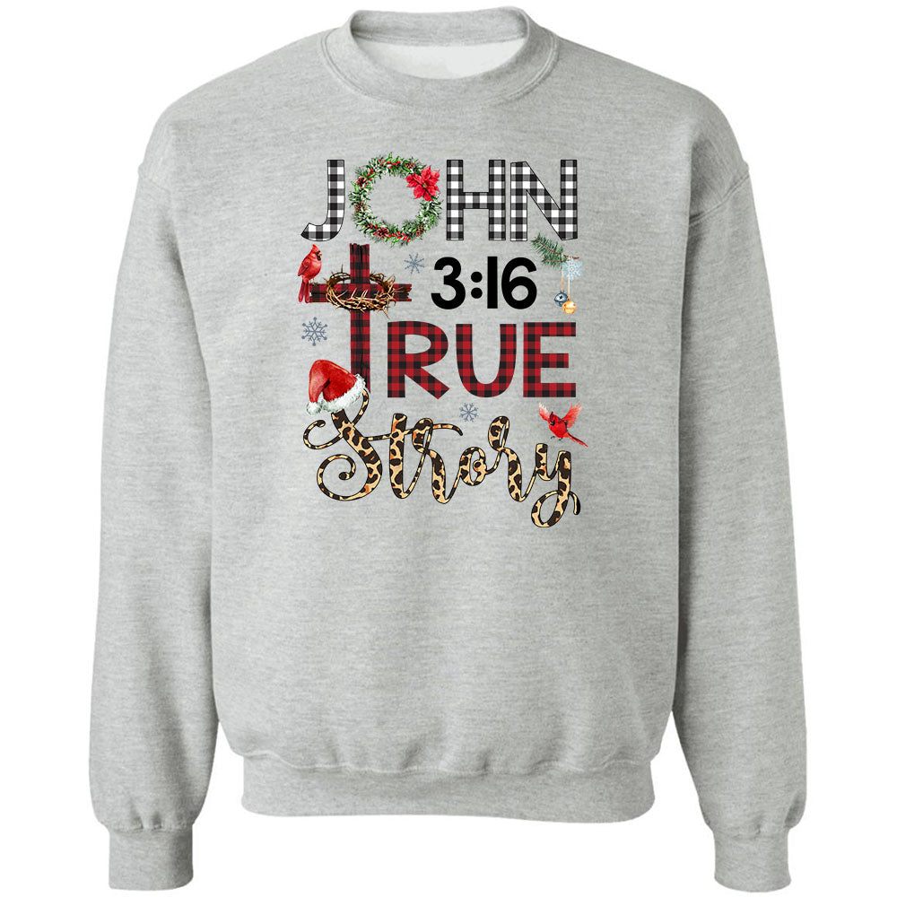 John 3:16, True story - Jesus, Cardinal, Christmas Apparel