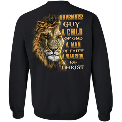 November Guy, Amazing lion of Judah, A child of God - Jesus Back-printed Apparel