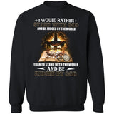 I would rather stand with God - Jesus, Bible, thorn crown Apparel