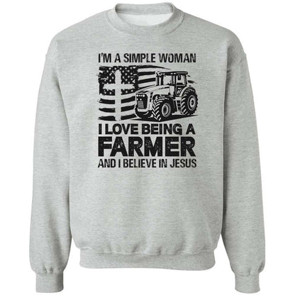 I'm a simple woman, I love being a farmer and I believe in Jesus - Jesus, Farmer Apparel